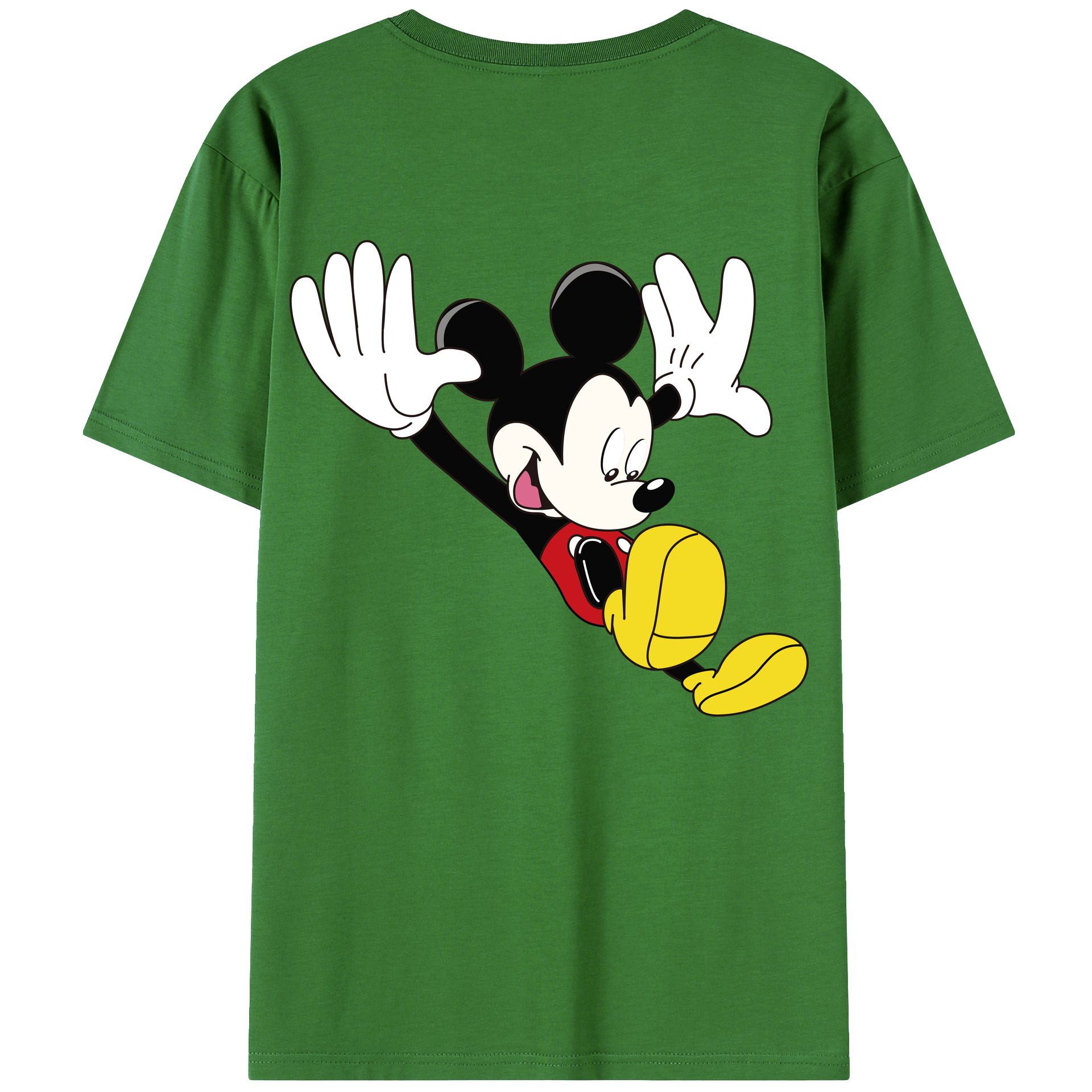 （画像用） ミッキーマウス Mickey Mouse レディース半袖Tシャツ(バックプリント)